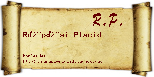Répási Placid névjegykártya